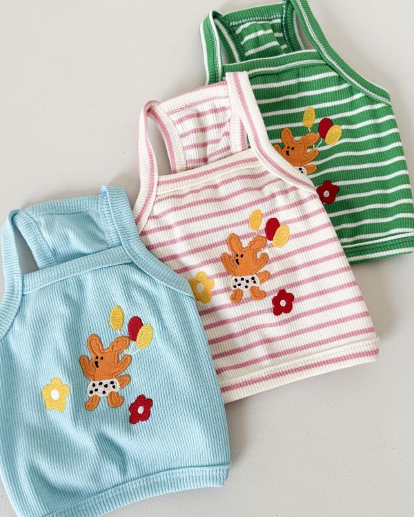 預購0410收單 | côte à côte 氣球小狗羅紋背心(3色，SM-3XL) 寵物服飾,寵物選品,韓國寵物服飾,狗衣服,貓衣服,韓國寵物品牌,韓國寵物選品,韓國寵物春夏選品,寵物背心,COTEACOTE,韓國寵物品牌服飾,韓國寵物秋冬選品,寵物四腳衣,寵物連身褲,韓國冬天寵物,寵物保暖