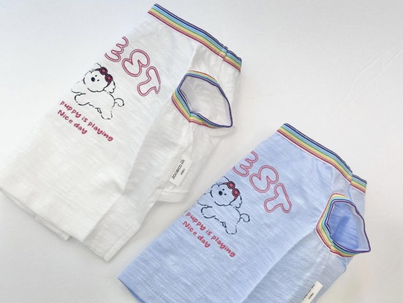 預購0410收單 | BEST彩虹邊小狗上衣(二色 XS-2XL) 寵物服飾,寵物選品,韓國寵物服飾,狗衣服,貓衣服,韓國寵物品牌,寵物有機棉,韓國寵物選品,韓國寵物春夏選品,寵物風衣,寵物防水衣,DRRR,寵物針織背心