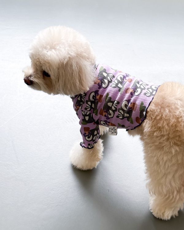 預購1028收單 | côte à côte 秋季紫色松鼠木耳邊上衣(SM-3XL) 寵物服飾,寵物選品,韓國寵物服飾,狗衣服,貓衣服,韓國寵物品牌,韓國寵物選品,韓國寵物春夏選品,寵物背心,COTEACOTE,韓國寵物品牌服飾,韓國寵物秋冬選品,寵物四腳衣,寵物連身褲,韓國冬天寵物,寵物保暖