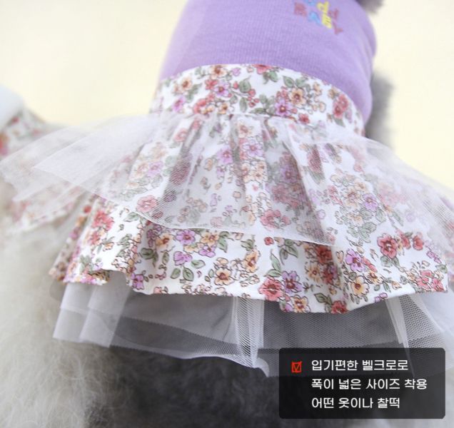 ODD PET | 小碎花紗裙(S-M) 寵物服飾,寵物選品,韓國寵物服飾,狗衣服,貓衣服,韓國寵物品牌,寵物有機棉,韓國寵物選品,胸背,胸背衣