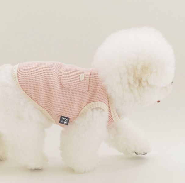 SSFW單口袋鬆餅格背心(S-2XL) 寵物服飾,寵物選品,韓國寵物服飾,狗衣服,貓衣服,韓國寵物品牌,寵物秋冬,寵物針織