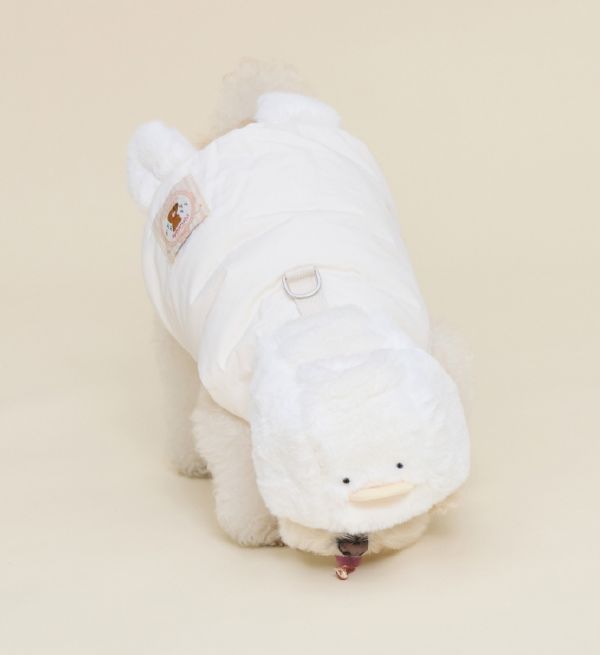 預購0115收單 | MLD 小鴨連帽背心保暖外套(附牽繩的扣環) (2色，S-2XL) 寵物服飾,寵物選品,韓國寵物服飾,狗衣服,貓衣服,韓國寵物品牌,寵物有機棉,韓國寵物選品,韓國寵物秋冬選品,狗四腳衣,寵物保暖,寵物保暖服飾,韓國寵物保暖服飾