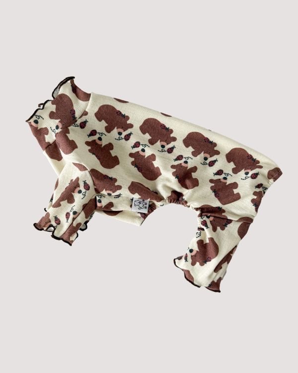 預購1028收單 | côte à côte 秋季小熊木耳邊四腳衣(SM-2XL) 寵物服飾,寵物選品,韓國寵物服飾,狗衣服,貓衣服,韓國寵物品牌,韓國寵物選品,韓國寵物春夏選品,寵物背心,COTEACOTE,韓國寵物品牌服飾,韓國寵物秋冬選品,寵物四腳衣,寵物連身褲,韓國冬天寵物,寵物保暖