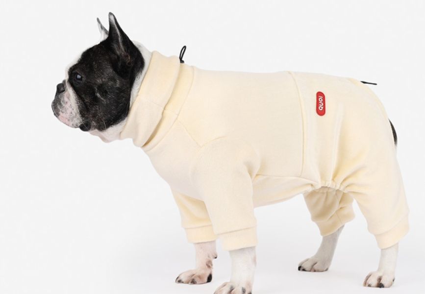 QUOI法鬥專屬品牌 | 超舒服連身褲-藕粉/米白/海軍藍(XL-3XL) 寵物服飾,寵物選品,韓國寵物服飾,狗衣服,貓衣服,韓國寵物品牌,寵物有機棉,韓國寵物選品,韓國寵物秋冬選品,狗圍巾,寵物保暖,寵物保暖服飾,韓國寵物保暖服飾,法鬥,QUOI,法國鬥牛犬