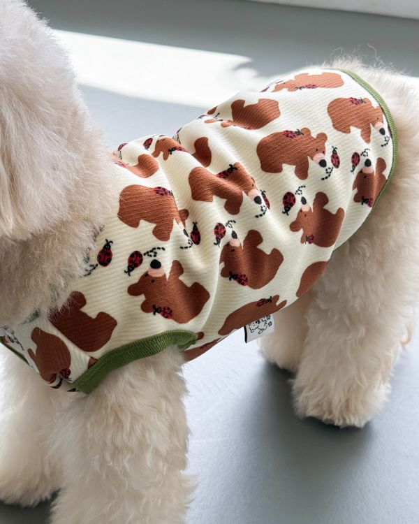 預購1028收單 | côte à côte 秋季小熊無袖背心(SM-3XL) 寵物服飾,寵物選品,韓國寵物服飾,狗衣服,貓衣服,韓國寵物品牌,韓國寵物選品,韓國寵物春夏選品,寵物背心,COTEACOTE,韓國寵物品牌服飾,韓國寵物秋冬選品,寵物四腳衣,寵物連身褲,韓國冬天寵物,寵物保暖