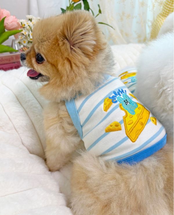 預購0419收單 | POMPOMPOM 起司米奇吊嘎(S-3XL) 寵物服飾,寵物選品,韓國寵物服飾,狗衣服,貓衣服,韓國寵物品牌,寵物有機棉,韓國寵物選品,韓國寵物春夏選品,寵物領巾