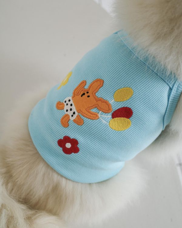 預購0410收單 | côte à côte 氣球小狗羅紋背心(3色，SM-3XL) 寵物服飾,寵物選品,韓國寵物服飾,狗衣服,貓衣服,韓國寵物品牌,韓國寵物選品,韓國寵物春夏選品,寵物背心,COTEACOTE,韓國寵物品牌服飾,韓國寵物秋冬選品,寵物四腳衣,寵物連身褲,韓國冬天寵物,寵物保暖