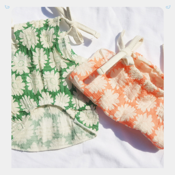 預購｜花朵綁帶背心 寵物服飾,寵物選品,韓國寵物服飾,狗衣服,貓衣服,韓國寵物品牌,寵物配件