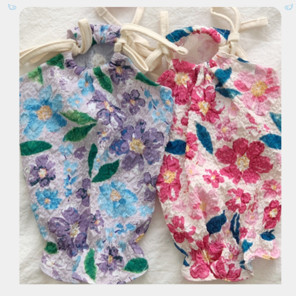夏威夷風綁帶背心 寵物服飾,寵物選品,韓國寵物服飾,狗衣服,貓衣服,韓國寵物品牌