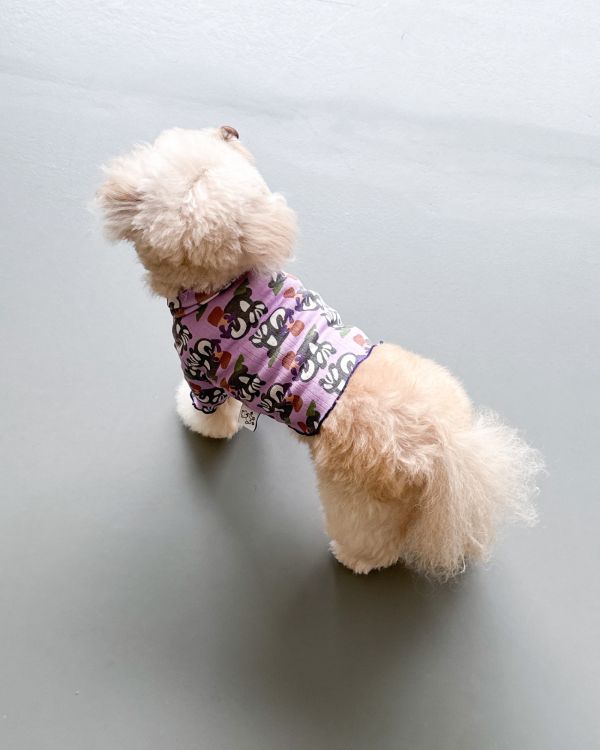 預購1028收單 | côte à côte 秋季紫色松鼠木耳邊上衣(SM-3XL) 寵物服飾,寵物選品,韓國寵物服飾,狗衣服,貓衣服,韓國寵物品牌,韓國寵物選品,韓國寵物春夏選品,寵物背心,COTEACOTE,韓國寵物品牌服飾,韓國寵物秋冬選品,寵物四腳衣,寵物連身褲,韓國冬天寵物,寵物保暖