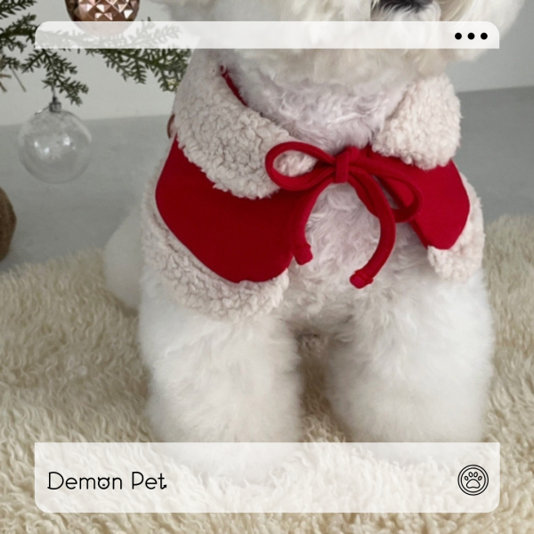 聖誕老公公款領巾與帽子(S) 寵物服飾,寵物選品,韓國寵物服飾,狗衣服,貓衣服,韓國寵物品牌,寵物有機棉,韓國寵物選品, 韓國寵物秋冬選品, 寵物聖誕領巾,聖誕節,聖誕派對,寵物聖誕,寵物聖誕衣