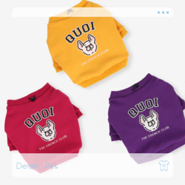 QUOI法鬥專屬品牌 | 狗狗頭內刷毛上衣帽子組-黃色/桃紅/紫色(XL-3XL) 寵物服飾,寵物選品,韓國寵物服飾,狗衣服,貓衣服,韓國寵物品牌,寵物有機棉,韓國寵物選品,韓國寵物秋冬選品,狗圍巾,寵物保暖,寵物保暖服飾,韓國寵物保暖服飾,法鬥,QUOI,法國鬥牛犬