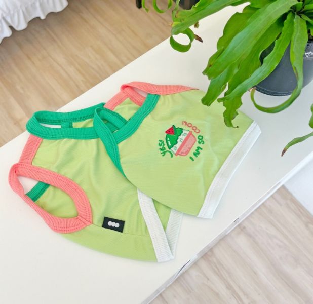 預購0419收單 | POMPOMPOM冰淇淋涼感吊嘎(三色)(S-3XL) 寵物服飾,寵物選品,韓國寵物服飾,狗衣服,貓衣服,韓國寵物品牌,寵物有機棉,韓國寵物選品,韓國寵物春夏選品,寵物領巾