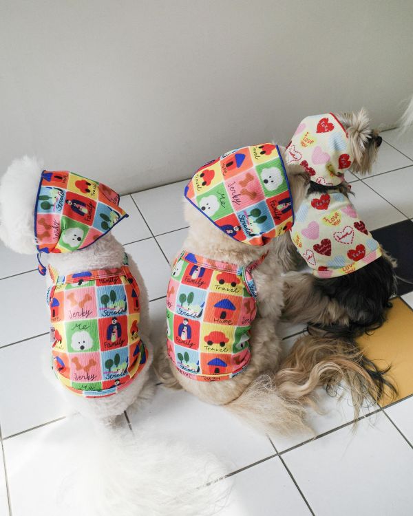 預購0410收單 | côte à côte 花布拼接背心(2色，SM-3XL) 寵物服飾,寵物選品,韓國寵物服飾,狗衣服,貓衣服,韓國寵物品牌,韓國寵物選品,韓國寵物春夏選品,寵物背心,COTEACOTE,韓國寵物品牌服飾,韓國寵物秋冬選品,寵物四腳衣,寵物連身褲,韓國冬天寵物,寵物保暖