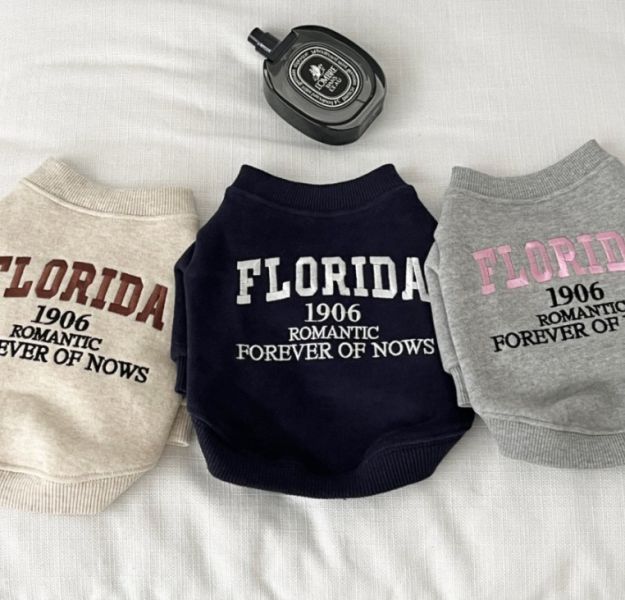 預購 | FLORIDA內刷毛上衣(S-XL) 寵物服飾,寵物選品,韓國寵物服飾,狗衣服,貓衣服,韓國寵物品牌,寵物有機棉,韓國寵物選品,韓國寵物秋冬選品,狗圍巾,寵物保暖,寵物保暖服飾,韓國寵物保暖服飾
