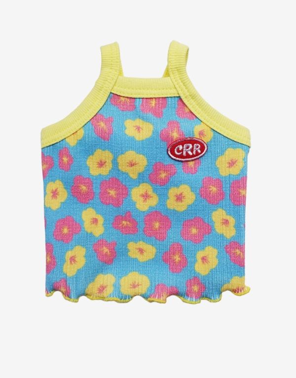 [ClusterRound] CRR藍底花花針織背心 寵物服飾,寵物選品,韓國寵物服飾,狗衣服,貓衣服,韓國寵物品牌,寵物配件
