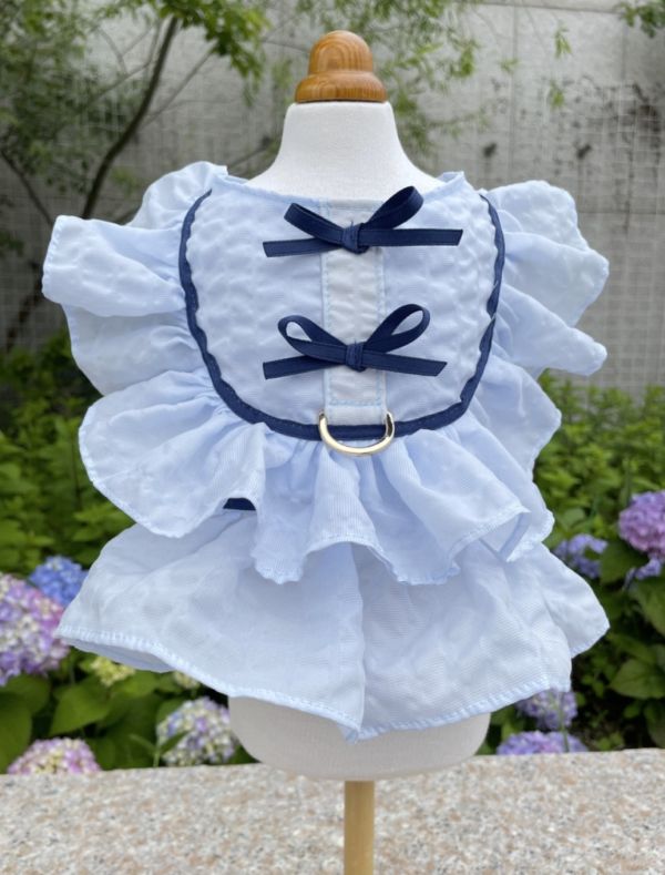 預購 | Choidog 涼感夏日藍胸背衣(S-XL) 寵物服飾,寵物選品,韓國寵物服飾,狗衣服,貓衣服,韓國寵物品牌,寵物有機棉,韓國寵物選品,韓國寵物春夏選品,寵物可愛上衣,寵物涼感,防蟲涼感抗菌,寵物胸背衣