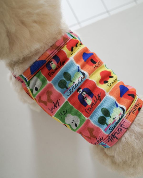 預購0410收單 | côte à côte 花布拼接背心(2色，SM-3XL) 寵物服飾,寵物選品,韓國寵物服飾,狗衣服,貓衣服,韓國寵物品牌,韓國寵物選品,韓國寵物春夏選品,寵物背心,COTEACOTE,韓國寵物品牌服飾,韓國寵物秋冬選品,寵物四腳衣,寵物連身褲,韓國冬天寵物,寵物保暖