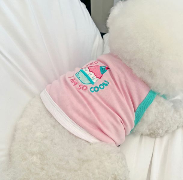 預購0419收單 | POMPOMPOM冰淇淋涼感吊嘎(三色)(S-3XL) 寵物服飾,寵物選品,韓國寵物服飾,狗衣服,貓衣服,韓國寵物品牌,寵物有機棉,韓國寵物選品,韓國寵物春夏選品,寵物領巾