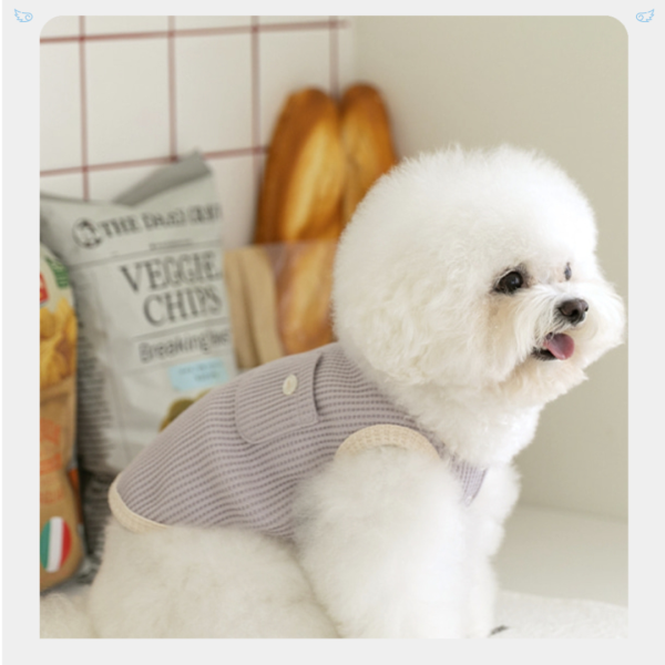 SSFW單口袋鬆餅格背心(S-2XL) 寵物服飾,寵物選品,韓國寵物服飾,狗衣服,貓衣服,韓國寵物品牌,寵物秋冬,寵物針織