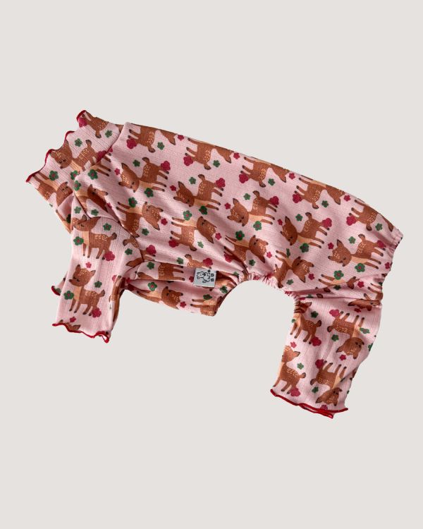 預購1028收單 | côte à côte 秋季梅花鹿木耳邊四腳衣(SM-2XL) 寵物服飾,寵物選品,韓國寵物服飾,狗衣服,貓衣服,韓國寵物品牌,韓國寵物選品,韓國寵物春夏選品,寵物背心,COTEACOTE,韓國寵物品牌服飾,韓國寵物秋冬選品,寵物四腳衣,寵物連身褲,韓國冬天寵物,寵物保暖