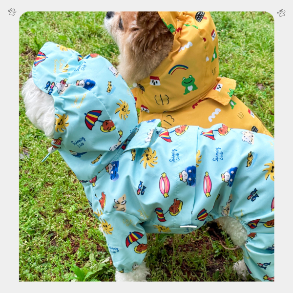 côte à côte |可愛童話款雨衣(兩色/L-3XL) 寵物服飾,寵物選品,韓國寵物服飾,狗衣服,貓衣服,韓國寵物品牌,寵物有機棉,韓國寵物選品,韓國寵物春夏選品,寵物可愛上衣,寵物涼感,côte à côte, 寵物雨衣
