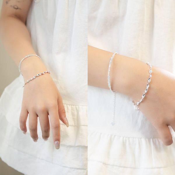 高訂系列  重工！立體扭紋純銀手鍊 