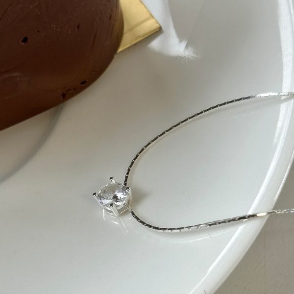 最高級最閃的那種鋯石純銀項鍊 