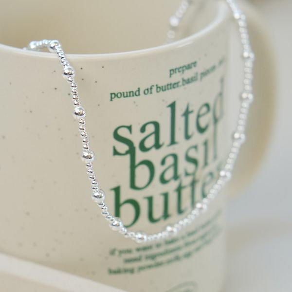 韓國獨家 訂製款圓珠 純銀項鍊 韓系純銀項鍊,S925鎖骨鍊推薦,女生百搭項鍊,韓系氣質鎖骨鍊,抗敏項鍊推薦,日常穿搭項鍊