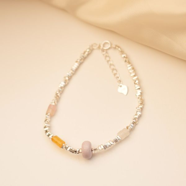 超可愛的紫色玻璃糖！小碎銀手鍊 韓系純銀手鍊,S925抗敏手環,簡約手鍊推薦,女生日常百搭手鍊,情侶手鍊純銀,姐妹手鍊禮物,純銀手環,韓系風格,個性手鍊推薦