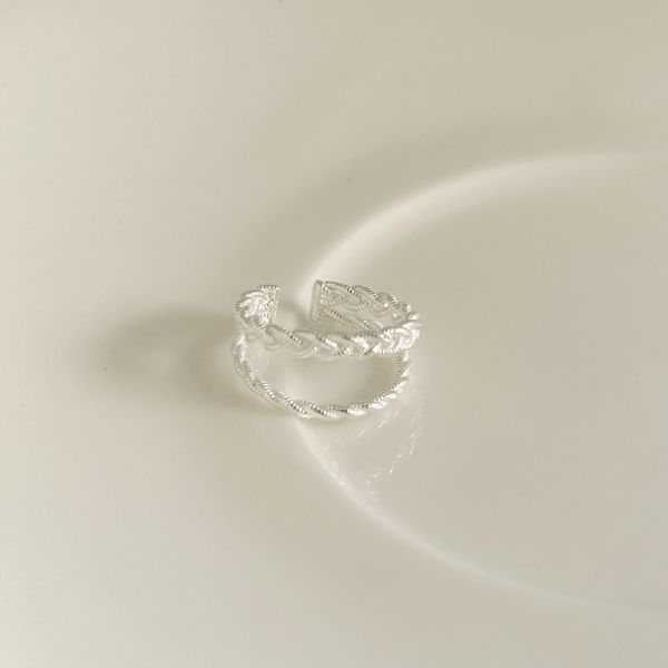 雙層麻花編織 純銀耳骨夾 單支售 