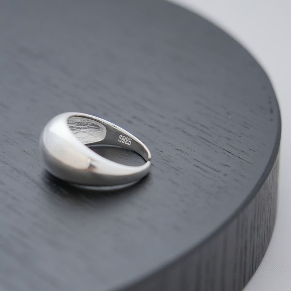 永晝大寬面戒指 韓系純銀戒指,S925抗敏戒指,開口戒指推薦,尾戒防小人,情侶對戒 純銀,疊戴戒指風格,簡約細戒 日常百搭,女生純銀戒指推薦