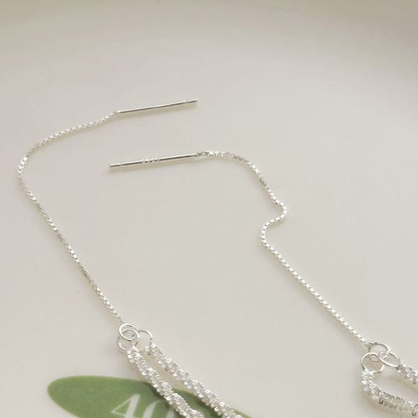 滿天星 垂墜流蘇純銀耳釘 韓系純銀耳環,S925抗敏耳釘,女生氣質耳環推薦,小巧純銀耳環,抗敏耳環不過敏,百搭日常耳環,簡約韓系耳飾