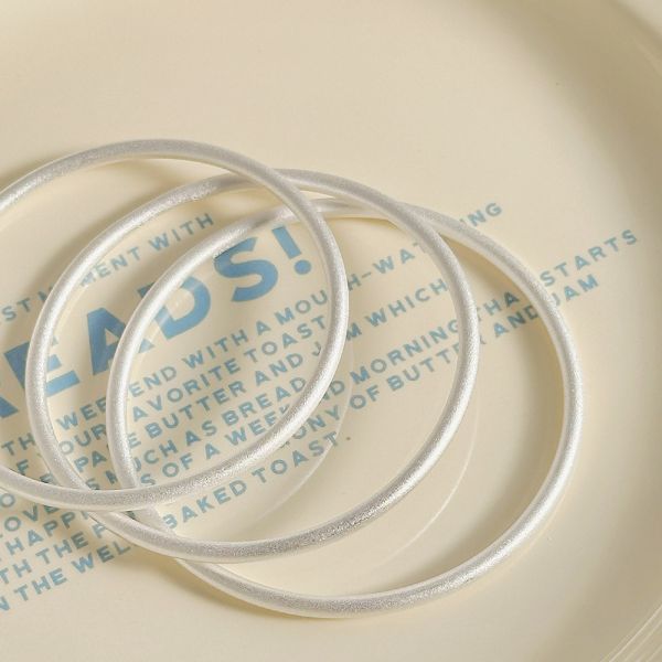 古法質感霧面 實心純銀手鐲 