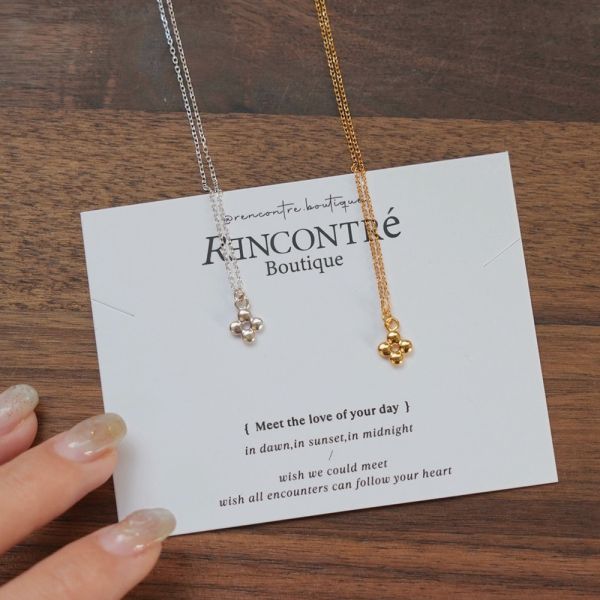 圓珠十字架項鍊 