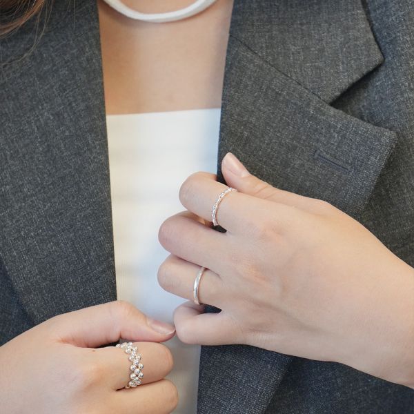 百搭的編織戒指 純銀戒指 韓系純銀戒指,S925抗敏戒指,開口戒指推薦,尾戒防小人,情侶對戒 純銀,疊戴戒指風格,簡約細戒 日常百搭,女生純銀戒指推薦