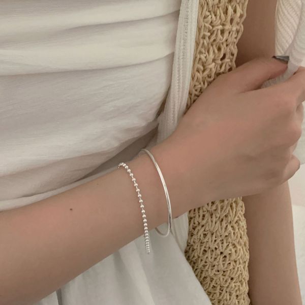 雙層極簡 純銀手鐲 韓系純銀手鍊,S925抗敏手環,簡約手鍊推薦,女生日常百搭手鍊,情侶手鍊純銀,姐妹手鍊禮物,純銀手環,韓系風格,個性手鍊推薦