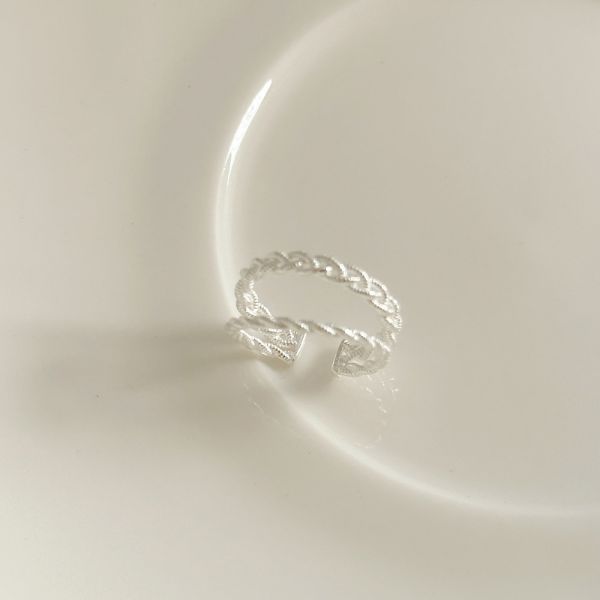 雙層麻花編織 純銀耳骨夾 單支售 