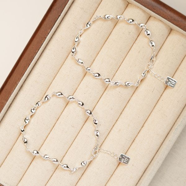 高訂系列  重工！立體扭紋純銀手鍊 