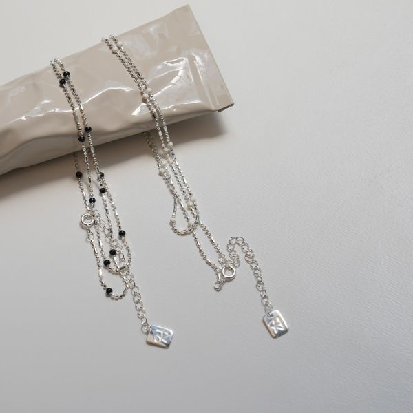 閃閃惹人愛 純銀小亮珠項鍊 韓系純銀項鍊,S925鎖骨鍊推薦,女生百搭項鍊,韓系氣質鎖骨鍊,抗敏項鍊推薦,日常穿搭項鍊