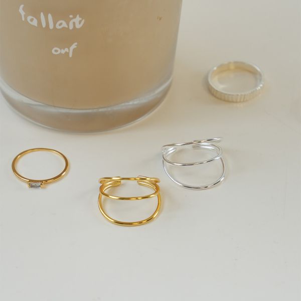 很特別的三層細戒指！純銀開口戒 