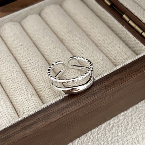搭什麼都可以! 簡約開口雙圈戒指 