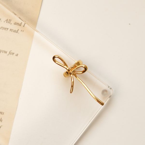 緞帶蝴蝶結 純銀耳骨夾 單只售 