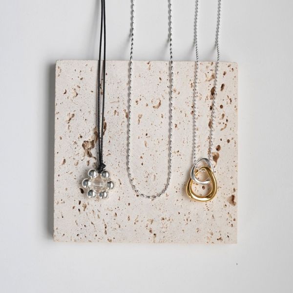 秋冬必備 銀珠花朵 毛衣鍊 