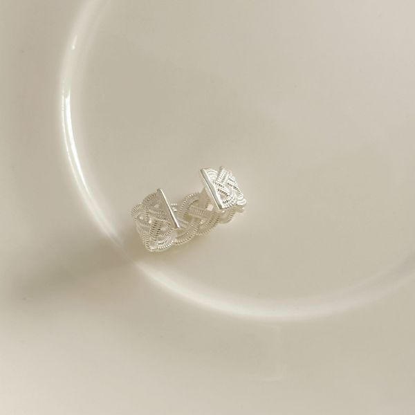 浪漫編織 純銀耳骨夾 單支售 