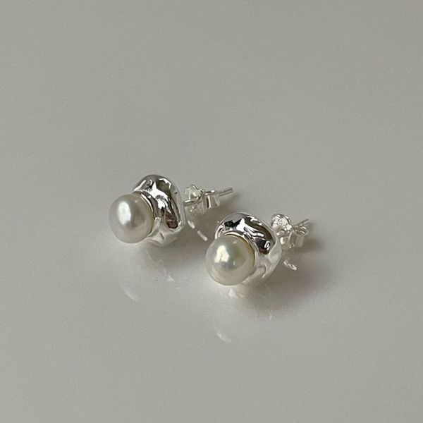 復古淡水珍珠耳釘 