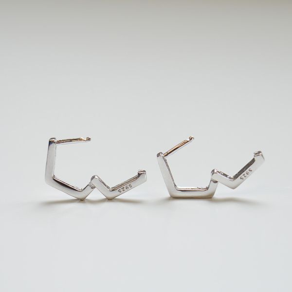 個性六角形 易扣耳環 韓系純銀耳環,S925抗敏耳釘,女生氣質耳環推薦,小巧純銀耳環,抗敏耳環不過敏,百搭日常耳環,簡約韓系耳飾