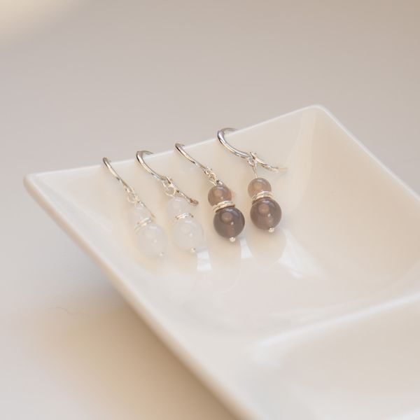 墜落仙女 天然石 純銀易扣耳環 韓系純銀耳環,S925抗敏耳釘,女生氣質耳環推薦,小巧純銀耳環,抗敏耳環不過敏,百搭日常耳環,簡約韓系耳飾