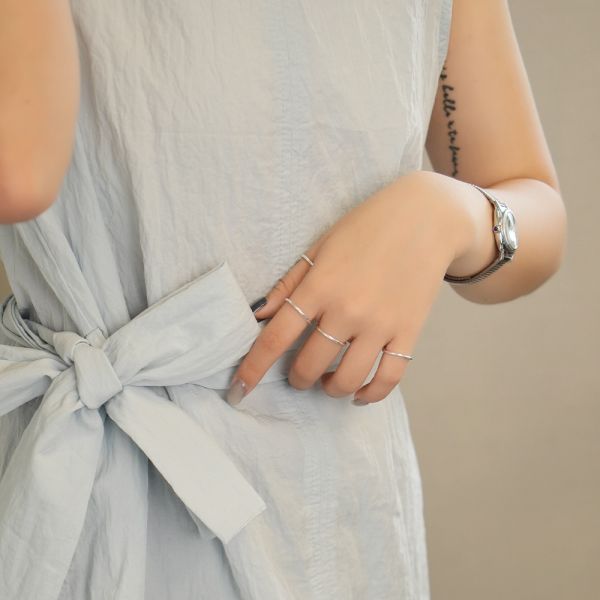 細閃百搭！純銀古法戒指 韓系純銀戒指,S925抗敏戒指,開口戒指推薦,尾戒防小人,情侶對戒 純銀,疊戴戒指風格,簡約細戒 日常百搭,女生純銀戒指推薦