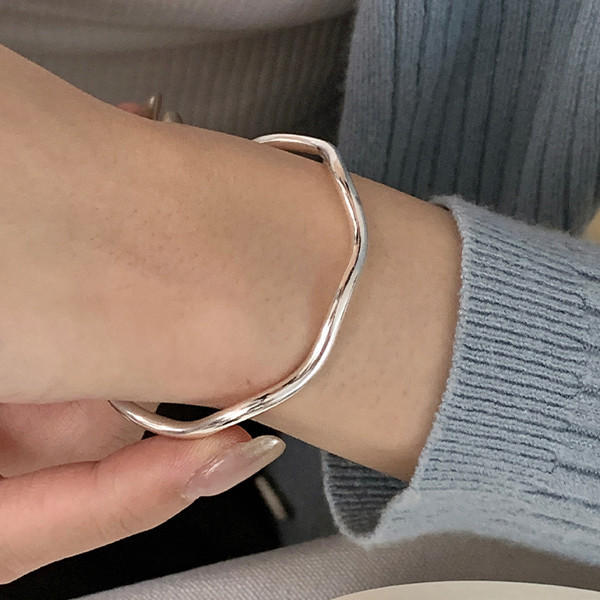 重工！小波浪 純銀手鐲 